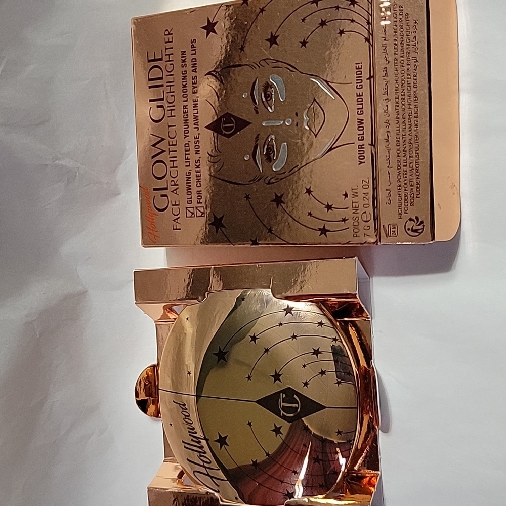 Charlotte Tilbury Glow Glide Face Highlighter Rose Gold Glow NIB - Picture 4 of 9